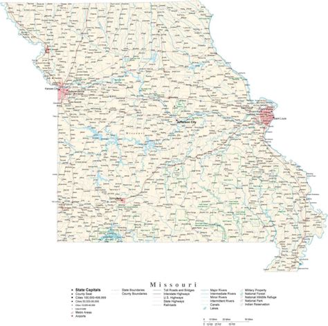 Printable Map Of Missouri