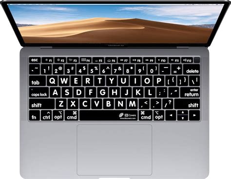 KB Covers Large Type Keyboard Cover for Apple™ MacBook™ Air 13" with Touch ID Black LT-MT - Best Buy