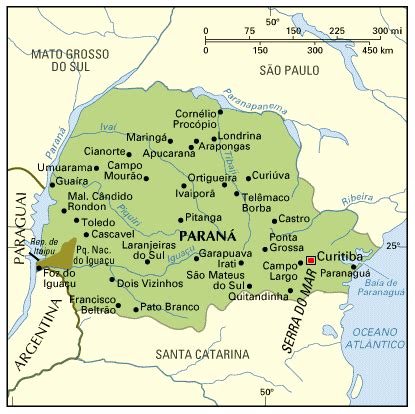 Map of Paraná, Brazilian State