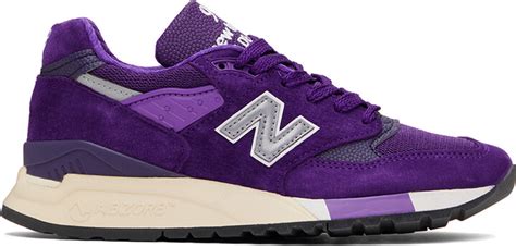 New Balance Purple Made in USA 998 Sneakers - ShopStyle