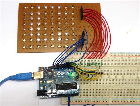 Scrolling Text Display on 8x8 LED Matrix using Arduino