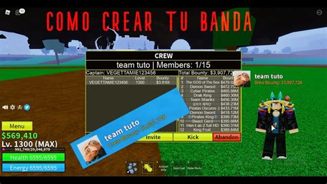 como crear una crew en blox fruits - YouTube