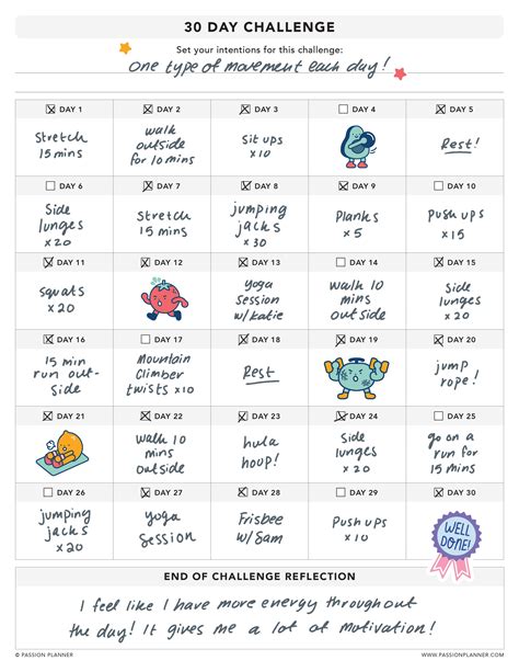 Create Your Own 30-Day Challenge | Free Printable | Passion Planner