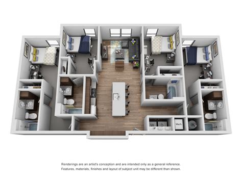 Four Bedroom Apartment Floor Plan | Viewfloor.co