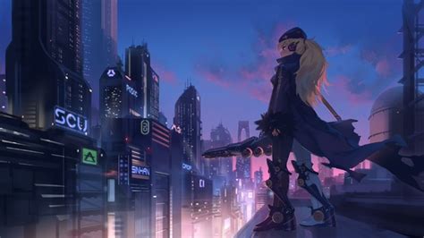 Anime Girl In City 4k Wallpaper,HD Anime Wallpapers,4k Wallpapers,Images,Backgrounds,Photos and ...