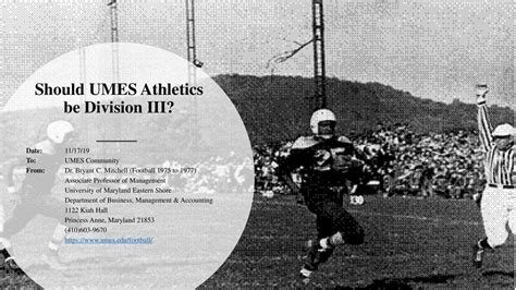 Should UMES Athletics be Division III? - ppt download