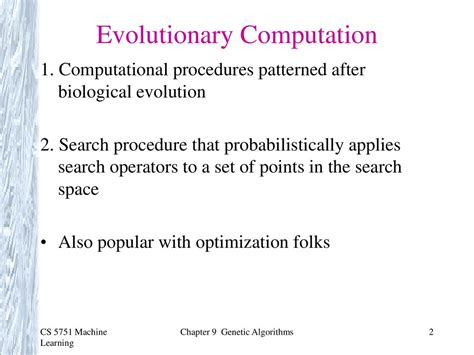 Chapter 9 Genetic Algorithms - ppt download