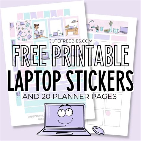 Free Printable Laptop Stickers And Planner - Cute Freebies For You