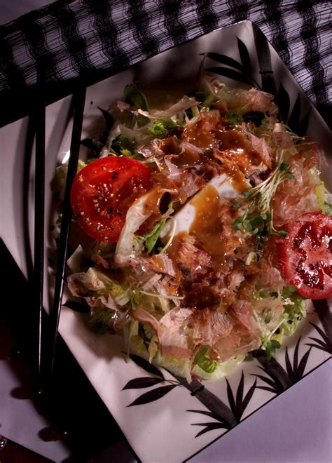 Japanese Tofu Salad With Bonito Flakes and Miso Dressing Radish Sprouts, Tofu Salad, Miso ...