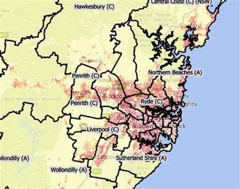 NSW Population Map - Interactive Web Map