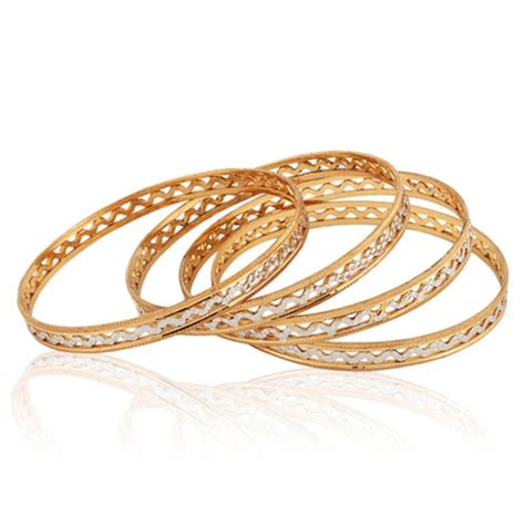 gold plated bangles and bracelets - Quail - 1813843