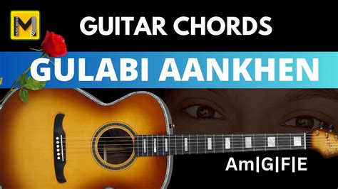 Gulabi Aankhen Guitar Chords | easy & Accurate Chords - Mj Music Notes