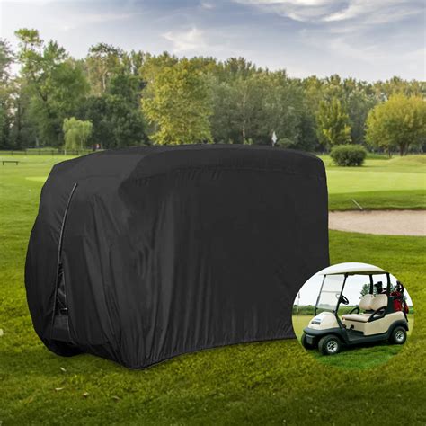 LakeForest Golf Cart Cover 210D Water-resistant Cover Fits for EZGO Club Car Yamaha,Black ...