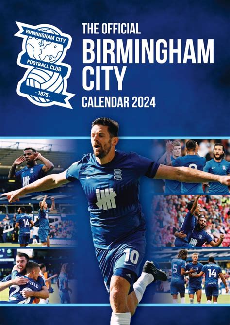 Birmingham City A3 Wall Calendar 2024 - Grange Communications