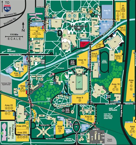 University Of Toledo Campus Map - Maps For You