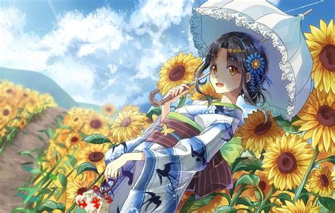 Anime Sunflower Wallpapers - Top Free Anime Sunflower Backgrounds - WallpaperAccess