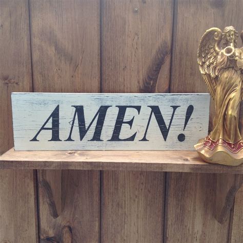 Amen Sign Handmade Wood SignShabby Chic Sign Farmhouse Sign