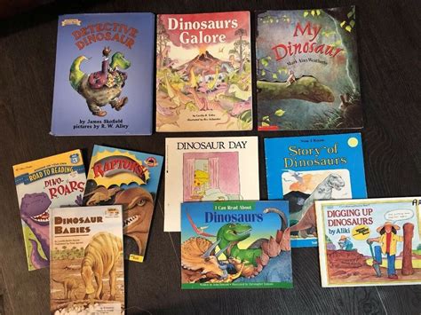 Lot 10 Books Fiction Nonfiction Science I Can Read About Dinosaurs ...