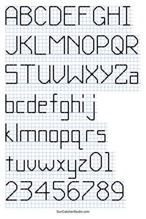 Cross Stitch Letters: Generator and Alphabet Font Patterns – DIY ...