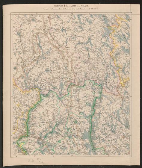 General map of the Grand Duchy of Finland 1863 Sheet E3 - PICRYL Public ...