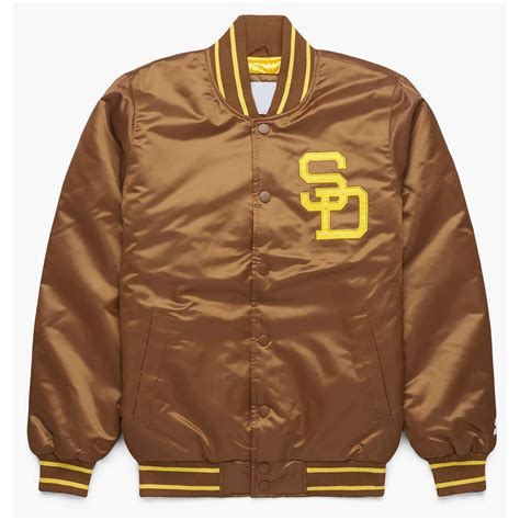 Satin Starter X San Diego Padres Brown Jacket - Jackets Masters