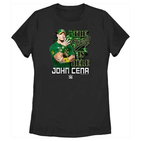 Women's Wwe John Cena The Champ Is Here T-shirt - Black - Small : Target