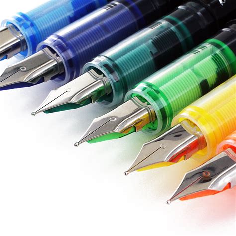 Thornton's Office Supplies Disposable Fountain Pens, Medium Point, Assorted Colors, Pack Of 12 ...