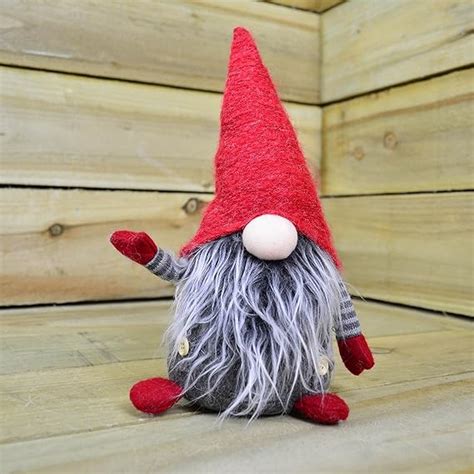 Festive 31cm Grey And Red Male Christmas Gonk - Christmas Decoration ...