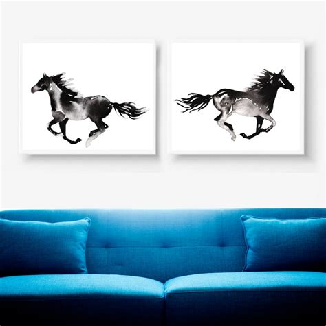 Horse Painting Silhouette PRINTABLE DIGITAL DOWNLOAD Horse Ink - Etsy