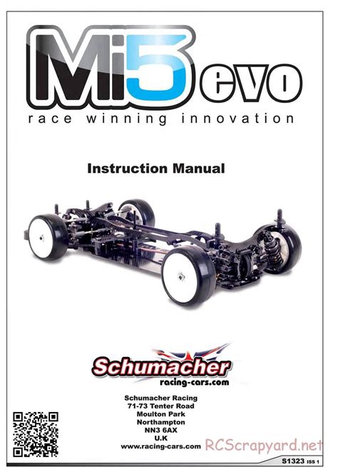 Schumacher Mi5 Evo Manual - K148 / K150 • RCScrapyard - Radio Controlled Model Archive