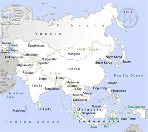 Map of Asia