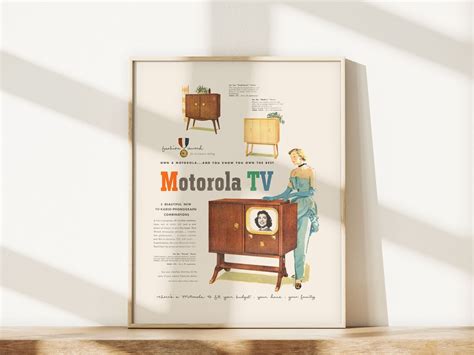 RETRO TV AD Retro Television Ad Vintage Mad Men Style - Etsy