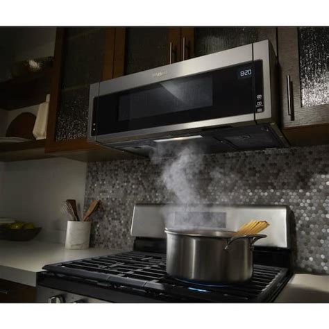 Whirlpool Low Profile Ft 1000-Watt Over-the-Range Microwave (Stainless Steel) In The Over-the ...