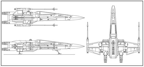 T-70 X-Wing Space Superiority Fighter 2.0 Line Art by wingzero-01 ...