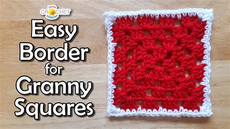 Easy Single Crochet Border for Granny Squares - YouTube