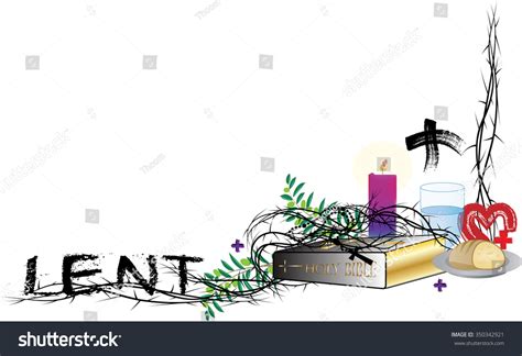 Lent Corner Frame Border Symbols Lent Stock Vector 350342921 - Shutterstock