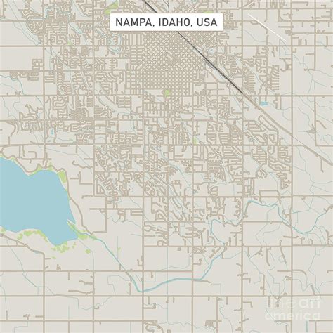 Nampa Idaho US City Street Map Digital Art by Frank Ramspott - Fine Art America