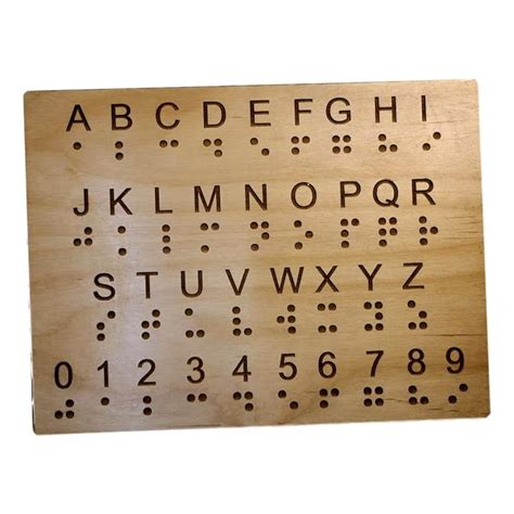 Braille Alphabet And Number Learning Board - Educational Aide For ...