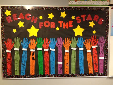 Bulletin board-reach for the stars | Star themed classroom, School bulletin boards, Bulletin ...