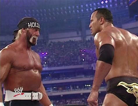 Hulk Hogan vs. The Rock #WWE #WrestleMania #RockvsHogan | Hulk hogan, Hulk, Wrestlemania