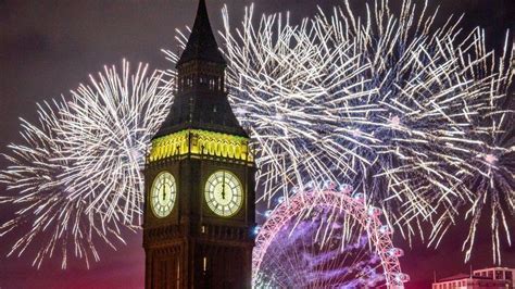 Big Ben At Night With Fireworks