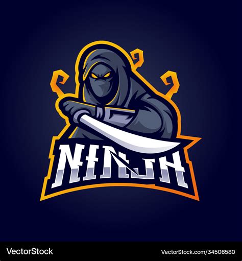 Ninja gaming logo Royalty Free Vector Image - VectorStock