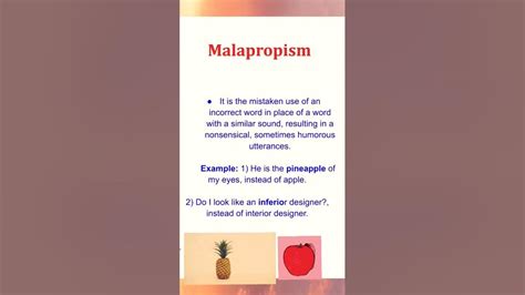 What is Malapropism? #shorts #literature #vocabulary #englishvocabulary ...