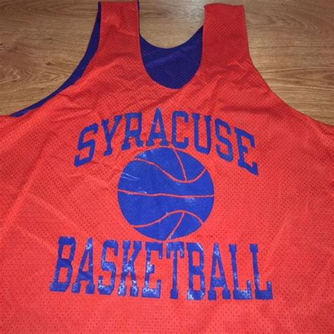 VTG Syracuse University Basketball Orange Reversible Champion Jersey Mens XL | #1850585474