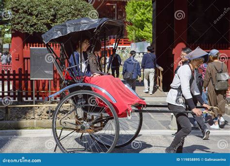 Tokyo, Japan, Asakusa. Rickshaw. Editorial Image - Image of asia ...