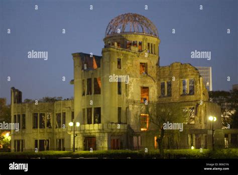 Japan Hiroshima Atomic Bomb dome at night Stock Photo - Alamy