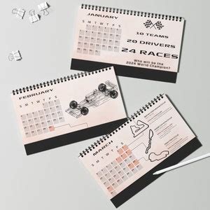 F1 Calendar Formula 1 Calendar Formula 1 Desk Calendar for F1 Fan 2024 ...