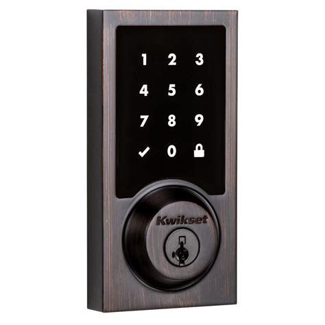 Kwikset SmartCode 915 Touchscreen Contemporary Venetian Bronze Single Cylinder Electronic ...