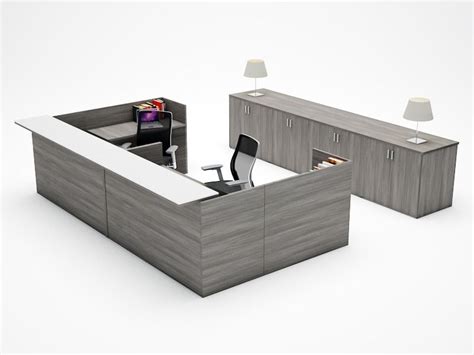 Cherryman Amber U Shaped Reception Desk with Storage Cabinets | Work ...