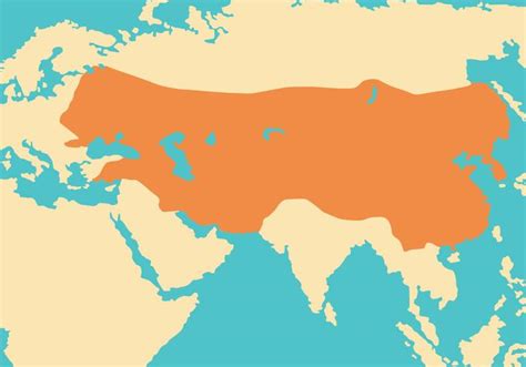 Mapa del mapa del imperio mongol 162162 Vector en Vecteezy